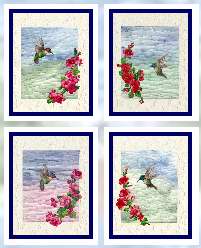 Art Quilt Note Cards Set 9, Sue Andrus